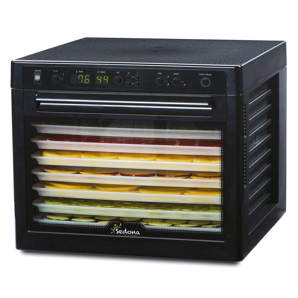 Tribest Sedona SD-P9000 Electric Food Dehydrator Machine with BPA-Free Plastic Dehydrator Rack Trays, Black