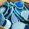 FHNP367 30 Pieces Agate Slices Stone Slab 2"-3" in Length for Wedding Name Cards Namecards Place Cards - Blue view 2