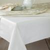 Benson Mills Deluxe Heavy Duty Vinyl Table Pad, Premium Table Protector, Waterproof with Flannel Backing, Quilted Design and Customizable (Off-White, 52" X 120" Rectangular) view 1