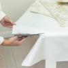 Benson Mills Deluxe Heavy Duty Vinyl Table Pad, Premium Table Protector, Waterproof with Flannel Backing, Quilted Design and Customizable (Off-White, 52" X 120" Rectangular) view 4