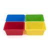 Humble Crew Toy Storage Bins for Kids, Set of 4, Primary Colors, Small - Sturdy, Colorful Plastic Storage Bins for Classroom, Playroom, Nursery, and More - Premium Toddlers Toy Organizer Bins view 4