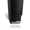 simplehuman 40 Liter / 10.6 Gallon Slim Kitchen Step Trash Can With Secure Slide Lock, Black Plastic view 2