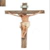 Roman Traditional Figure Textured Wood Look 4.25 x 8 Resin Stone Wall Crucifix view 1