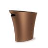 Umbra Skinny Sleek & Stylish Bathroom Trash Can, Small Garbage Can, Wastebasket for Narrow Spaces at Home or Office, 2 Gallon Capacity, Bronze view 1