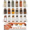 Pretty Display Wall Mounted Spice Rack Shelves [3-Pack] - Clear Acrylic 15" Spice Shelves with Open Shelf Ends view 1