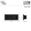 Tile Redi USA Niche Single Recessed Shower Shelf  Black, One Inner Shelf, 16-Inch Width x 6-Inch Height x 4-Inch Depth (RN166S-BI) view 2