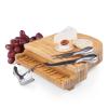 TOSCANA - a Picnic Time brand Piano Cheese Board & Knife Set, Novelty Charcuterie Board with Cheese Knife Set, Cheese Boards Charcuterie Boards, (Bamboo) view 3