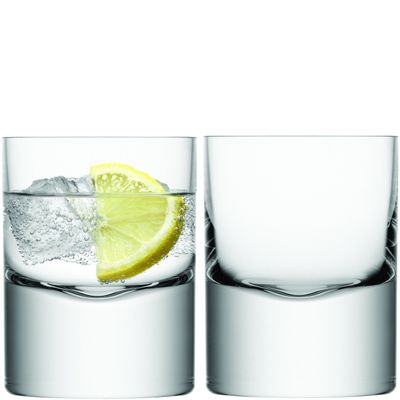 LSA BI06 Boris DOF Tumbler 8.4 fl oz/H4.25in Clear x 2