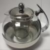Stainless Steel Glass TEA POT Teapot w. Stainless steel Strainer filter 700ML view 1