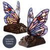 OneWorld Memorials Tiffany Style Butterfly Lamp, Butterfly Stained Glass Lamp, Memorial Keepsake for Loved Ones - Extra Small - Purple Cremation Keepsake Urn for Ashes view 3