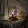 OneWorld Memorials Tiffany Style Butterfly Lamp, Butterfly Stained Glass Lamp, Memorial Keepsake for Loved Ones - Extra Small - Purple Cremation Keepsake Urn for Ashes view 4