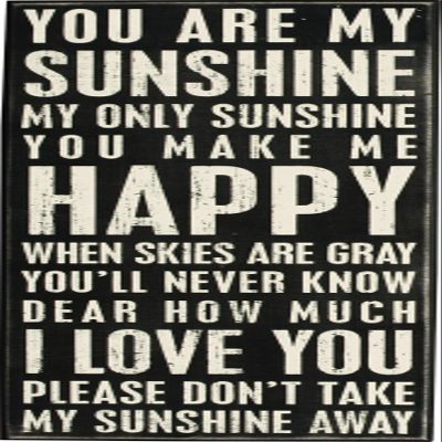 Primitives by Kathy 17420 Classic Box Sign, 8" x 20", You Are My Sunshine, Neutral