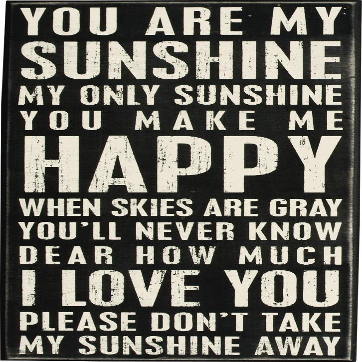 Primitives by Kathy 17420 Classic Box Sign, 8" x 20", You Are My Sunshine, Neutral