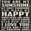 Primitives by Kathy 17420 Classic Box Sign, 8" x 20", You Are My Sunshine, Neutral view 1