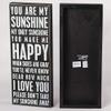 Primitives by Kathy 17420 Classic Box Sign, 8" x 20", You Are My Sunshine, Neutral view 2