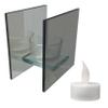 Decorative Candle Holders - Infinity Tea Light Candleholder - Mirrored Glass Holder - Candlelight Gives The Illusion of Infinity - Measures 4" H x 4" W x 2.5" D view 4