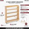 Rev-A-Shelf 5" Pullout Kitchen Cabinet Storage Organizer Slide Out Pantry Spice Rack with Adjustable Shelves for 5.5" W Cabinet Opening, 448-BC-5C view 2