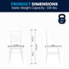 Flash Furniture Hercules Series Children's Resin Event Chair, Commercial/Residential All Occasion Chair, 330 lb. Static Weight Capacity, White view 3