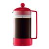 Bodum 34oz Brazil French Press Coffee Maker, High-Heat Borosilicate Glass, Red - Made in Portugal view 1