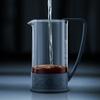 Bodum 34oz Brazil French Press Coffee Maker, High-Heat Borosilicate Glass, Red - Made in Portugal view 3