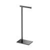 Gatco 1431MX Modern Square Base Toilet Paper Holder Stand, Matte Black, 22.25" H view 1