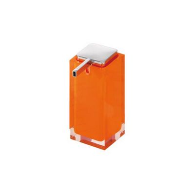 Gedy Rainbow Square Countertop Soap Dispenser, Orange