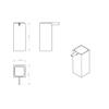 Gedy Rainbow Square Countertop Soap Dispenser, Orange view 2
