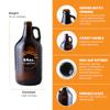 FastRack 1/2 Gallon Amber Growlers (Case of 6), 64oz, Brown with 6 Polyseal Caps view 3