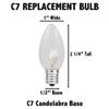 Novelty Lights Twinkle Christmas Replacement Bulbs - Outdoor Individual Bulbs for Events, Holiday Parties, Patios, and More - C7/E12 Candelabra Base, 5 Watt Lights (Multicolor, 25 Pack) view 3