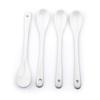 RSVP International Poached Egg Spoon, 4 Piece Set Multipurpose Use for Serving Jam, Honey or Soft Boiled Eggs, 5.5" Length, White Porcelain view 1