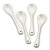 RSVP International Poached Egg Spoon, 4 Piece Set Multipurpose Use for Serving Jam, Honey or Soft Boiled Eggs, 5.5" Length, White Porcelain view 2