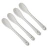 RSVP International Poached Egg Spoon, 4 Piece Set Multipurpose Use for Serving Jam, Honey or Soft Boiled Eggs, 5.5" Length, White Porcelain view 3