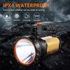 CSNDICE Flashlights High Lumens, Spotlight Flashlights, IPX5 Waterproof Flashlight, Rechargeable Spotlight with Shoulder Strap for Camping Hunting Emergencies Outdoor (Gold) view 4