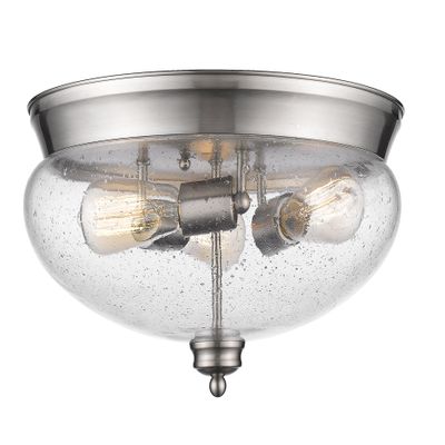 Z-Lite 3 Light Flush Mount 722F3-BN