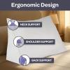 Wedge Pillow  Down Alternate Back Pillow with Removable Cover for Easy Cleaning  for Reading, Acid Reflux, and More by Lavish Home (White) view 4