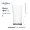 Luigi Bormioli Top Class 11.75 oz Highball Glasses, Set of 6 - Italian Tall Drinking Glasses for Cocktails, Water, Juice - Durable Lead-Free Crystal Drinkware with Reinforced Rims, Modern Glassware view 2