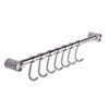 eForwish 304 Stainless Steel Kitchen Utensil Racks with 7 Sliding Hooks Hangers Wall Mounted 15" view 1
