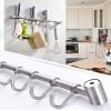 eForwish 304 Stainless Steel Kitchen Utensil Racks with 7 Sliding Hooks Hangers Wall Mounted 15" view 4