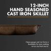 FINEX 12" Cast Iron Skillet, Modern Heirloom, Handcrafted in The USA, Pre-Seasoned with Organic Flaxseed Oil view 2