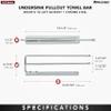 Rev-A-Shelf Under Sink Cabinet Kitchen Bathroom Prong Pullout Extendable 2 Prong Standard Size Towel Bar Organizer, Chrome, 563-51-C view 3
