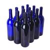 FastRack - 750ml Blue Wine Bottles (Pack of 12), W5 Cobalt Blue Bordeaux Liquor Bottles | 750 ml Empty Wine Bottle for Drinks - NO CORKS INCLUDED view 1