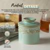 Butter Bell - The Original Butter Bell crock by L Tremain, a Countertop French Ceramic Butter Dish Keeper for Spreadable Butter, Antique Collection, Sea Spray view 3