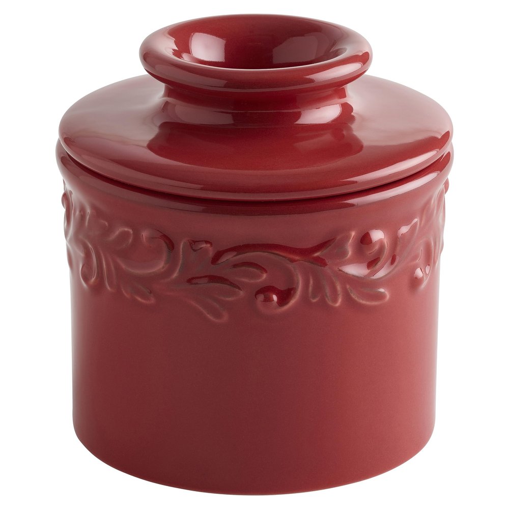 Butter Bell - The Original Butter Bell crock by L Tremain, a Countertop French Ceramic Butter Dish Keeper for Spreadable Butter, Antique Collection, Emerald