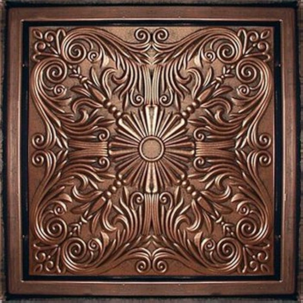 Astana Antique Copper Black (24x24 PVC) Ceiling Tile