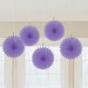 Amscan Pretty and Fun Hanging Round Mini Fan Party Decoration, Sunshine Yellow, Paper, 6", Pack of 5 view 3