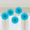 Amscan Pretty and Fun Hanging Round Mini Fan Party Decoration, Sunshine Yellow, Paper, 6", Pack of 5 view 4