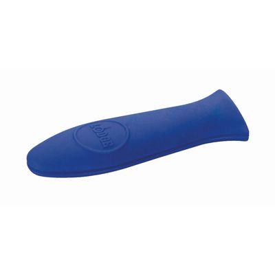 Lodge Silicone Hot Handle Holder - Dishwasher Safe Hot Handle Holder Designed for Lodge Cast Iron Skillets 9 Inches+ w/Keyhole Handle - Reusable Heat Protection Up to 500 - Blue