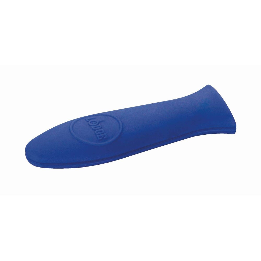 Lodge Silicone Hot Handle Holder - Dishwasher Safe Hot Handle Holder Designed for Lodge Cast Iron Skillets 9 Inches+ w/Keyhole Handle - Reusable Heat Protection Up to 500 - Blue