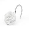 BEAVO Shower Curtain Hooks, Home Decorative Rustproof Shower Curtain Hooks Resin Rose Flower Shower Hooks Rings for Bathroom Shower Rods Curtains,Set of 12 Hooks (White) view 4