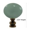 Ceramic 40mm Sage Green Ball Antique Base Lamp Finial 2.25"h view 3